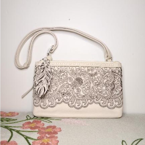 Brighton Handbags - Brighton Cream Lace-Patterned bag